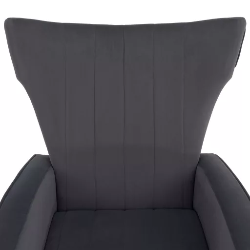 Relaxfotel, szürke Velvet szövet, BARET