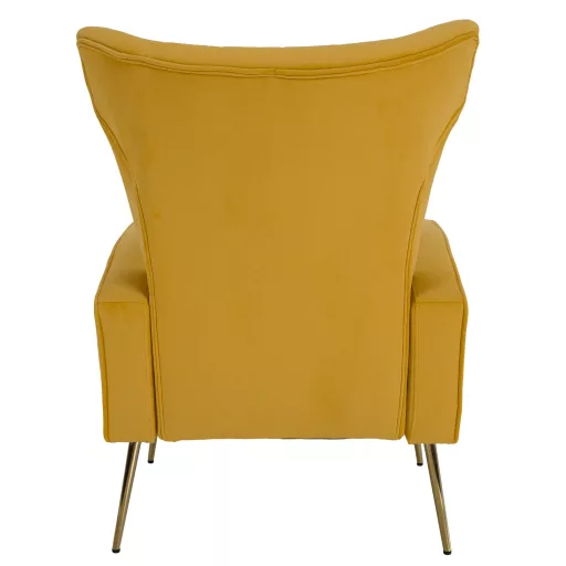 Relaxfotel, sárga Velvet szövet, BARET