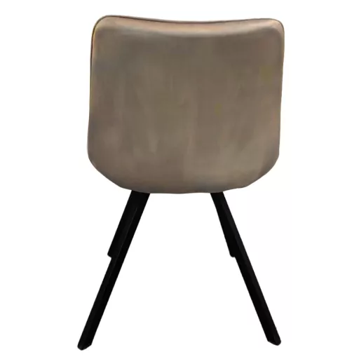 Étkezőszék, szürkésbarna Taupe Velvet szövet/fekete, SAMIRA
