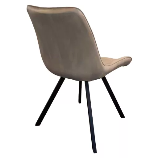 Étkezőszék, szürkésbarna Taupe Velvet szövet/fekete, SAMIRA