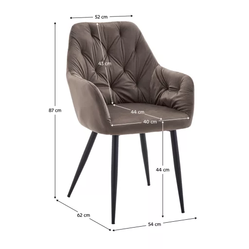 Design fotel, barna Velvet szövet, VERIO NEW