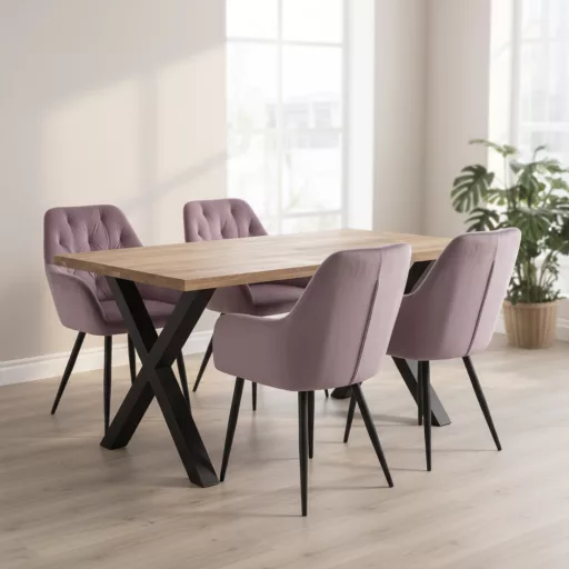 Design fotel, rózsaszín Velvet szövet, VERIO NEW