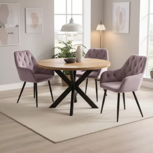 Design fotel, rózsaszín Velvet szövet, VERIO NEW