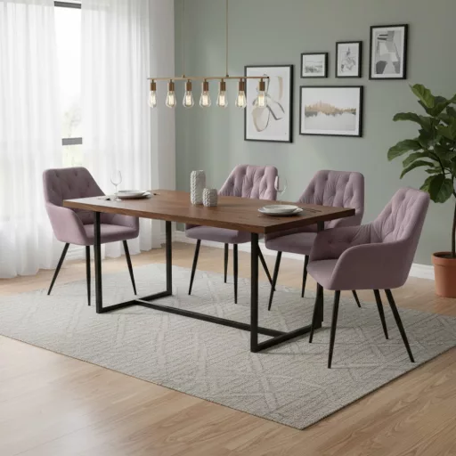 Design fotel, rózsaszín Velvet szövet, VERIO NEW