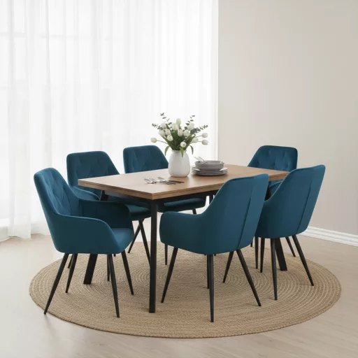 Design fotel, türkiz Velvet szövet, VERIO NEW