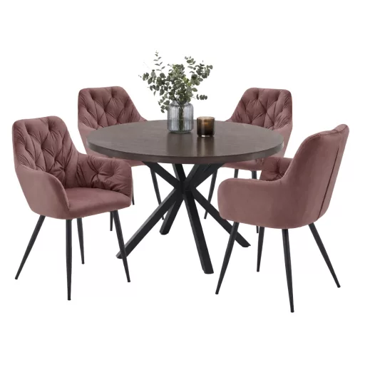 Design fotel, sötét rózsaszín Velvet szövet, VERIO NEW