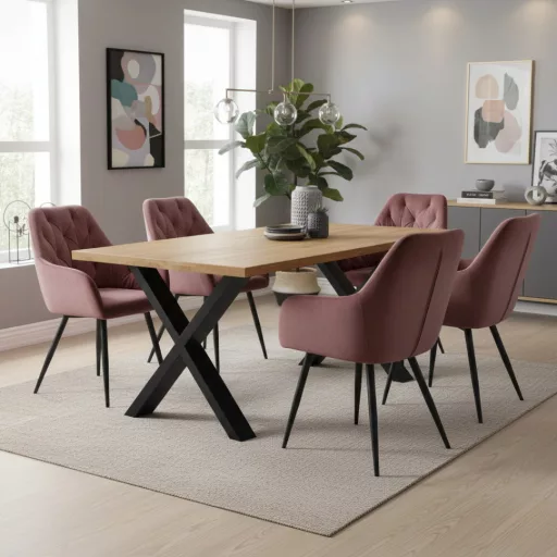 Design fotel, sötét rózsaszín Velvet szövet, VERIO NEW