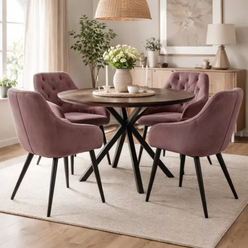 Design fotel, sötét rózsaszín Velvet szövet, VERIO NEW