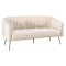 Design 3-as ülés kanapé, bézs Velvet szövet/gold króm-arany, BAGY
