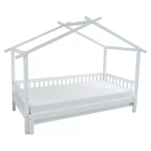 Montessori ágy pótággyal, fehér, 90x200, KESIO