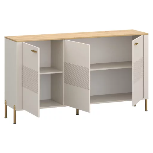Komód, kasmír/kő tölgy, RUNOL 3D