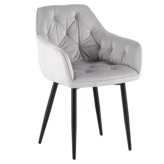 Dizájnos fotel, sötétszürke Velvet szövet, FEDRIS 2 NEW