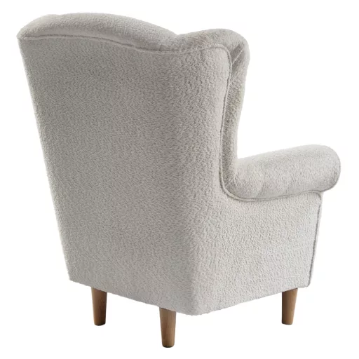 Füles fotel, tejszínes szövet Coral, CHARLOT