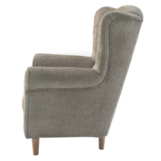 Füles fotel, szürkésbézs Taupe szövet Coral, CHARLOT