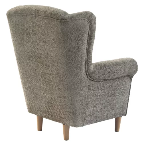 Füles fotel, szürkésbézs Taupe szövet Coral, CHARLOT