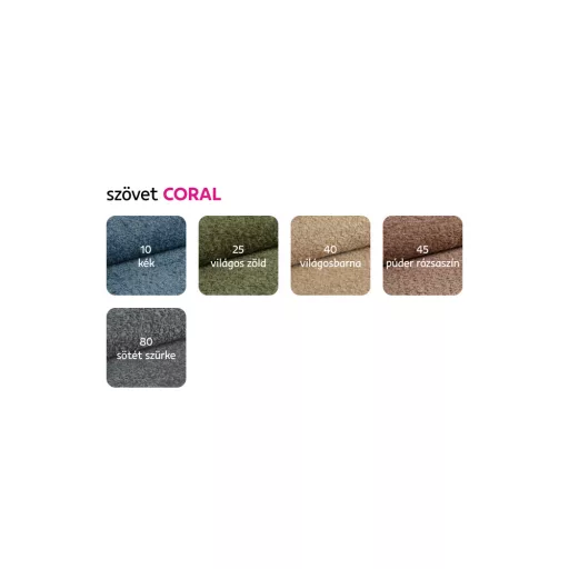 Füles fotel, zöld szövet Coral, CHARLOT